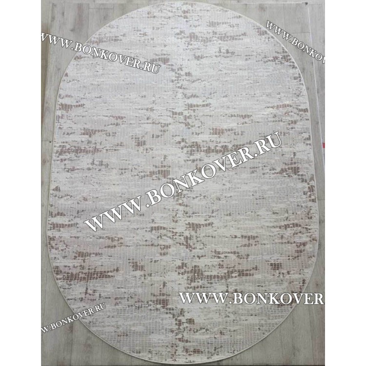 Ковер в гостиную дизайн 21 Бежевый Овал