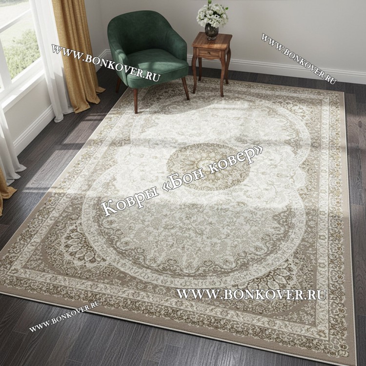 Турецкий Ковер Для Гостиной Арт 129 Бежево-Коричневый